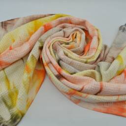 Handmade Painted Towel, Batik Towel, Turkish Towel, 38''x65 - thumbnail 4