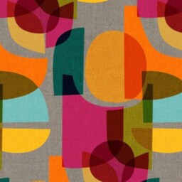 Mid Century Kaleidoscope Abstract Lamp Shade Grey Lamp Home Decor Yellow Lampshade Table - thumbnail 2