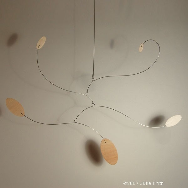 Fire - Wooden Baby Mobile Nursery Art Natural Wood Home Decor