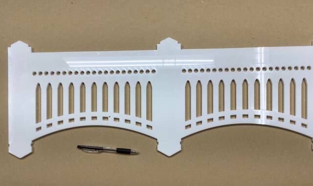"Acrylic Baseball Stadium Facade Wall Hanging ~ Man Cave Decor - 82"" X 10.6" - image 1