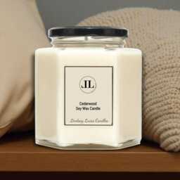 Cedarwood Scented Candle, Natural Vegan Masculine Fragrance - thumbnail 2