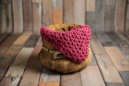 Chunky Raspberry Pink Baby Blanket Newborn Photography Prop