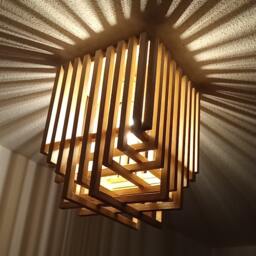 Wooden Lamp Art Deco Art Nouveau - thumbnail 3