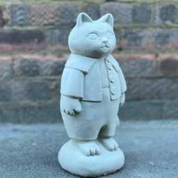 Elegant Cat Decor Concrete Kitten Figurine Stone Home Kitty Sculpture Cement Pet Decoration Outdoor Memorial Ornament Cat Lover Gift - thumbnail 2