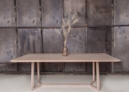 Farmhouse Oak Dining Table - Solid Wood, Handcrafted Large For Kitchen Or Room - thumbnail 1