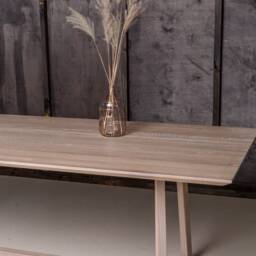 Farmhouse Oak Dining Table - Solid Wood, Handcrafted Large For Kitchen Or Room - thumbnail 2