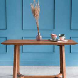 Farmhouse Oak Dining Table - Solid Wood, Handcrafted Large For Kitchen Or Room - thumbnail 4