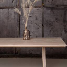 Farmhouse Oak Dining Table - Solid Wood, Handcrafted Large For Kitchen Or Room - thumbnail 3