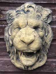 Lion Head Fountain Mask Decorative Stone Wall Plaque