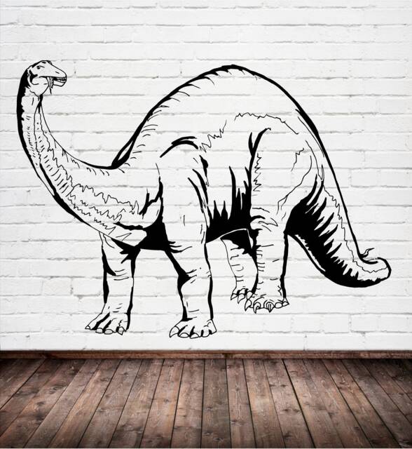 Long Neck Dinosaur Sticker, Vinyl Wall Art Sticker, Transfer, Mural, Stencil, Easy To Apply, Instructions Included, Matt Finish - image 1