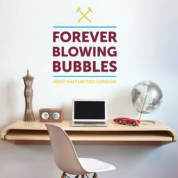 West Ham United Football Club - Forever Blowing Bubbles Song Wall Sticker - thumbnail 1