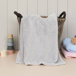 Personalised Embroidered Baby Blanket Comforter Gift Set Grey Elephant Silver Fleece New For Babies Newborn Shower - thumbnail 3