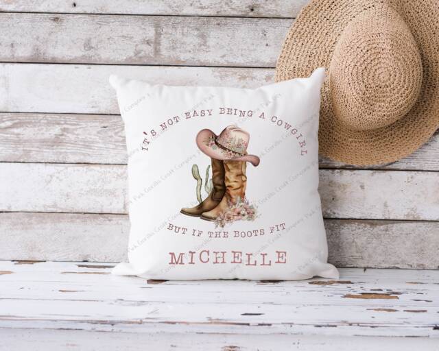 Cowgirl Cushion, Country Girl Pillow, Line Dancing, Music Gift, Gift For Her, Dancing - image 1