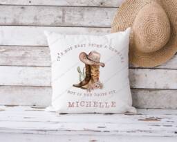 Cowgirl Cushion, Country Girl Pillow, Line Dancing, Music Gift, Gift For Her, Dancing - thumbnail 1