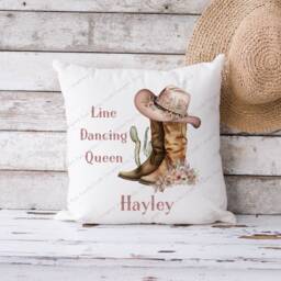 Cowgirl Cushion, Country Girl Pillow, Line Dancing, Music Gift, Gift For Her, Dancing - thumbnail 3