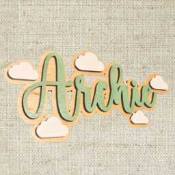 Personalised Cloud Name Sign - Custom Nursery Wall Decor - Baby Plaque Birth Announcement Gift Layered Centre Piece - thumbnail 1