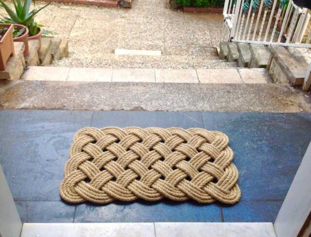 "Handmade All-Weather Sisal Rope Rug - 33"" X 19" - image 1