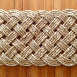 "Handmade All-Weather Sisal Rope Rug - 33"" X 19" - thumbnail 4