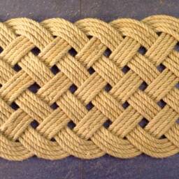 "Handmade All-Weather Sisal Rope Rug - 33"" X 19" - thumbnail 2
