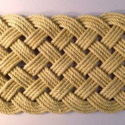 "Handmade All-Weather Sisal Rope Rug - 33"" X 19" - thumbnail 3