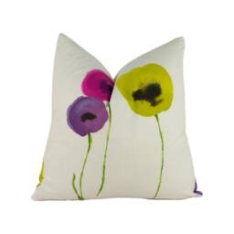 Sanderson - Poppies Watercolour Blackberry/Lime Stunning Designer Cushion Cover Home D??cor Throw Pillow - thumbnail 1