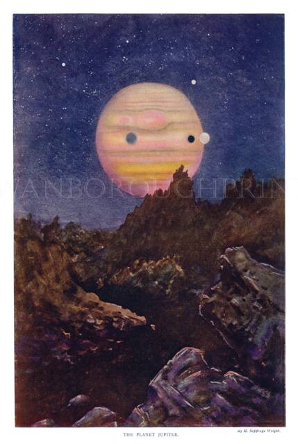Jupiter The Planet Astronomy Print Perfect For Young Keen Astrologer, Gicl??e Taken From A 1915 - image 1