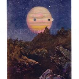 Jupiter The Planet Astronomy Print Perfect For Young Keen Astrologer, Gicl??e Taken From A 1915 - thumbnail 2