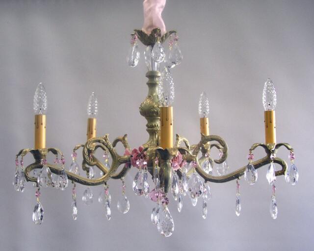 Custom Handmade 5 Light Chandelier, Made To Order, Choice Of Finish Available - image 1