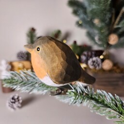 Handcrafted Clip-On Bird Ornaments Vibrant Christmas Tree Decor - thumbnail 2