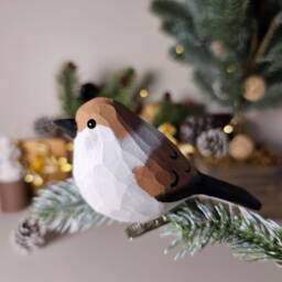 Handcrafted Clip-On Bird Ornaments Vibrant Christmas Tree Decor - thumbnail 4