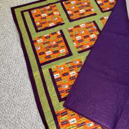Halloween Throw Quilt, Handmade Framed Blocks, 47x60 - thumbnail 4
