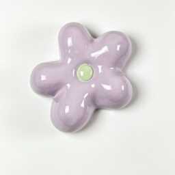 Handmade Ceramic Daisy Wall Hanging Pastel Floral Home Decor - thumbnail 4
