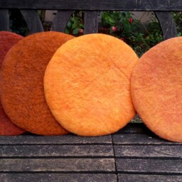 Handfelted Seat Cushion, Uni Coloured - thumbnail 2
