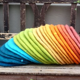 Handfelted Seat Cushion, Uni Coloured - thumbnail 3