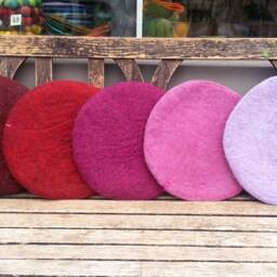 Handfelted Seat Cushion, Uni Coloured - thumbnail 4