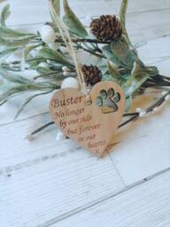 Personalised Pet Dog Memorial Christmas Decoration, Remembrance Bauble - thumbnail 1