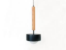 Modern White Oak & Black Pendant Light Bedside Lamp Foyer Gold Lighting Kitchen Island Entry