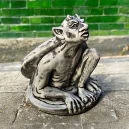 Concrete Gargoyle Statue Climbing From Hatch Stone Mythical Creature Figure Outdoor Gothic Sculpture Garden Ornament Fantasy Yard Decor Gift - thumbnail 3