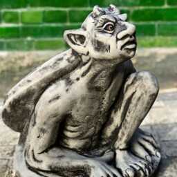 Concrete Gargoyle Statue Climbing From Hatch Stone Mythical Creature Figure Outdoor Gothic Sculpture Garden Ornament Fantasy Yard Decor Gift - thumbnail 4