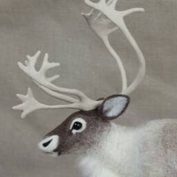 Made To Order Needle Felted Reindeer/Caribou Custom Needle Felted Animal Sculpture - thumbnail 4