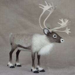 Made To Order Needle Felted Reindeer/Caribou Custom Needle Felted Animal Sculpture - thumbnail 3