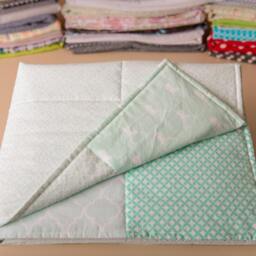 Gender Neutral Baby Quilt, Mint Green & White, Woodland Baby Quilt, Boy Girl Bedding, Shower Gift, New Mom - thumbnail 2