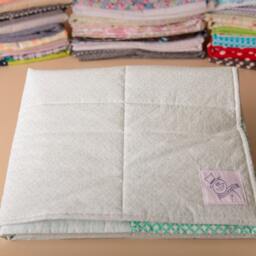 Gender Neutral Baby Quilt, Mint Green & White, Woodland Baby Quilt, Boy Girl Bedding, Shower Gift, New Mom - thumbnail 3