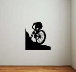 Mountain Bicycle Wall Decal Vinyl Sticker Sport Bike Home Interior Removable Bedroom Decor - 10Bc1L - thumbnail 1