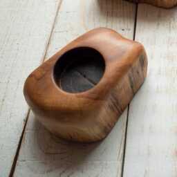 Handcrafted Wooden Tealight Candle Holders, Solid Oak Hardwood, Unique Rustic Decoration, Natural Hardwood - thumbnail 3