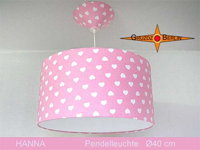 Pink Pendant Lamp With Hearts Hanna Childrens Hanging Heart - image 1