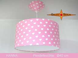 Pink Pendant Lamp With Hearts Hanna Childrens Hanging Heart - thumbnail 1