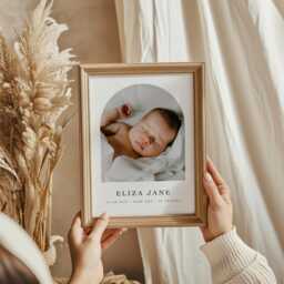 Personalised Baby Photo Arch Print Newborn Keepsake Gift - thumbnail 1