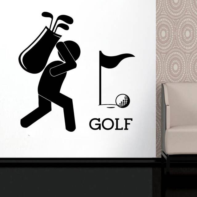 Golf Wall Decal Removable Vinyl Golfing Decor 2279 - image 1