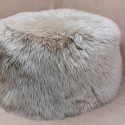 Genuine Hand Made Sheepskin Fluffy Fur Foot Stool, Made in UK - thumbnail 3